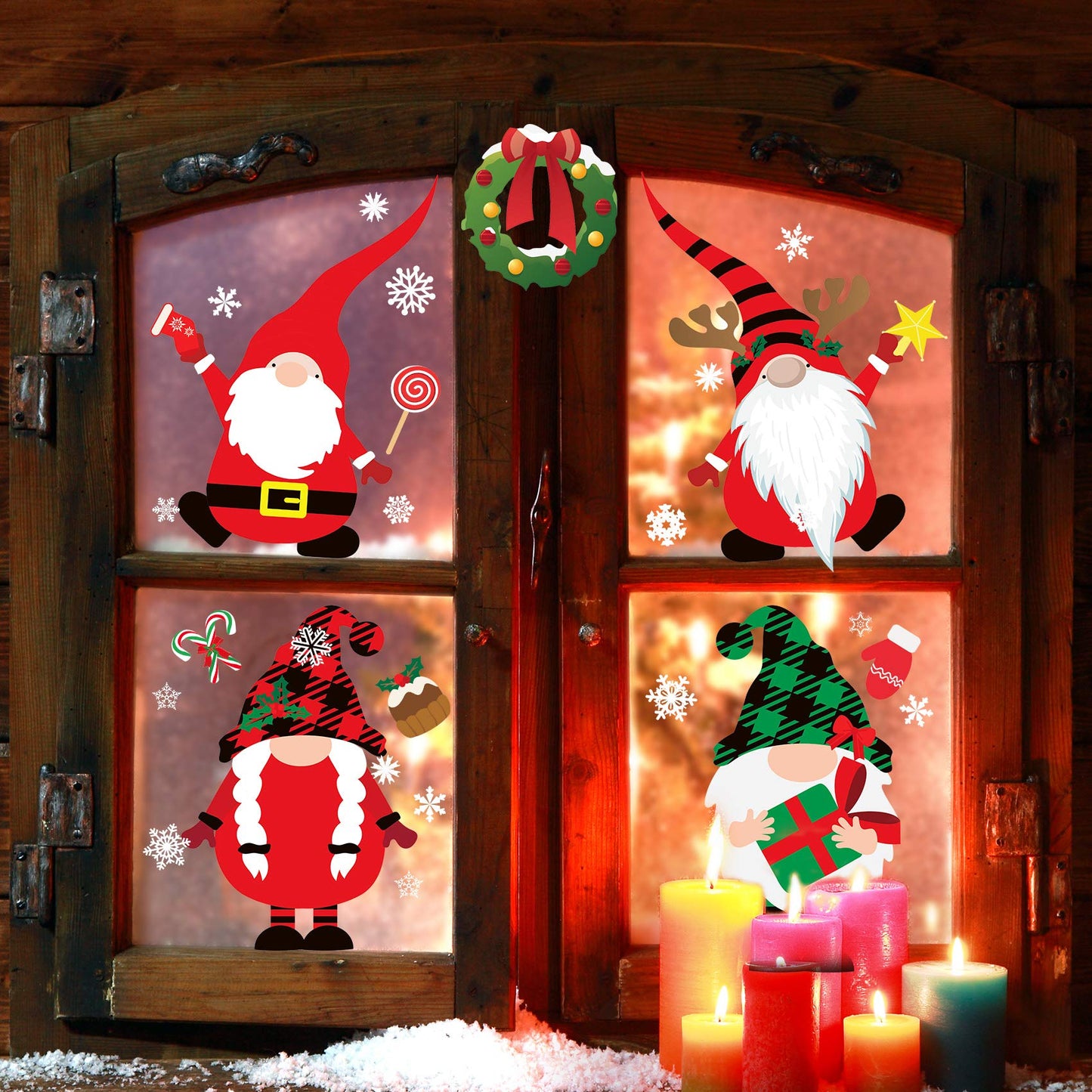 Funnlot Christmas Window Clings - 316PCS Christmas Decorations Window Stickers Decals for Glass Windows Office Home Indoor Outdoor
