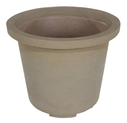 Vestil OG-IP-65-GKT Plastic Industrial Planter 36-1/4 in. x 36-1/4 in. x 36-1/4 in. 65 Gallon 800 Lb. Capacity Granite Khaki