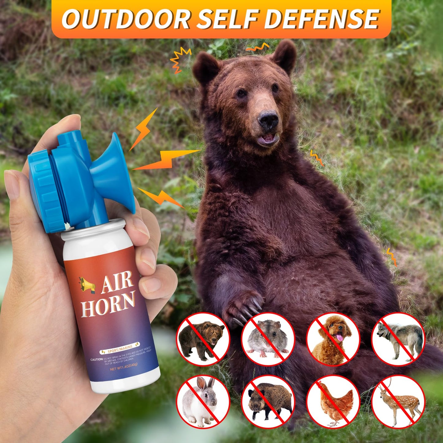 Air Horns for Safety Loud Marine, Air Horns Can 1.4oz Mini Small Handheld for Boat Sporting Events Emergency Use Camping Hiking Outdoor, 1 Pack