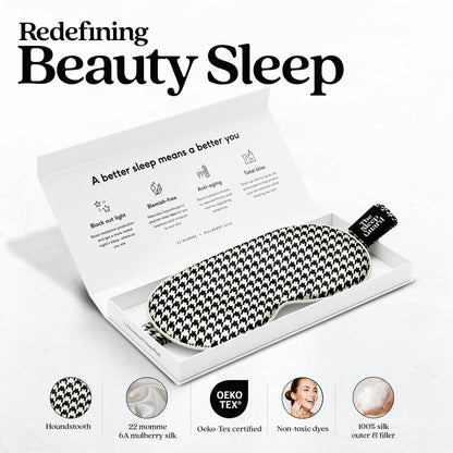TheSleepGuard Pure Silk Sleep Mask [100% 6A Mulberry Silk, 22 Momme] Light Blocking Travel Essentials. Eye Masks for Sleeping. Black Oeko-Tex Blindfold. Eye Covers for Men & Women