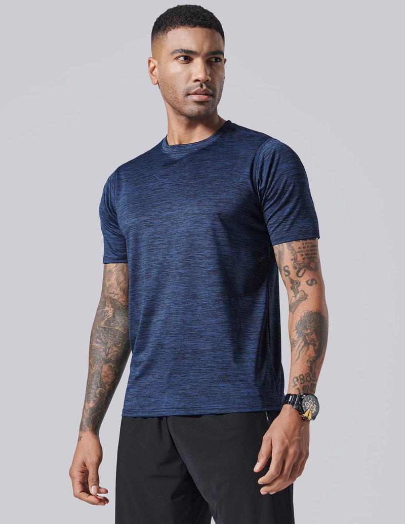 5 Pack Men’s Active Quick Dry Crew Neck T Shirts | Athletic Running Gym Workout Short Sleeve Tee Tops Bulk (Set 1, XX-Large)