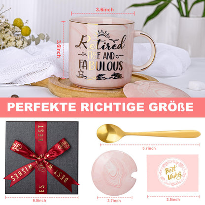 Best Friend Birthday Gifts for Women, Friendship Gifts for Women, Unique Birthday Valentines Day Gift Ideas for Her, Friends Female, Besties, BFF Ceramic Marble Coffee Mug Gift Box Printed Gold 14 oz