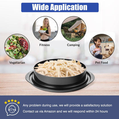 Chicken Shredder Tool Twist: 2025 Pro Food-Grade Visible Meat Shredder with Strong Anti-Slip Base, Ergonomic Handle, Chicken Breast Shredder, Suitable for Pork Beef Chicken - Black