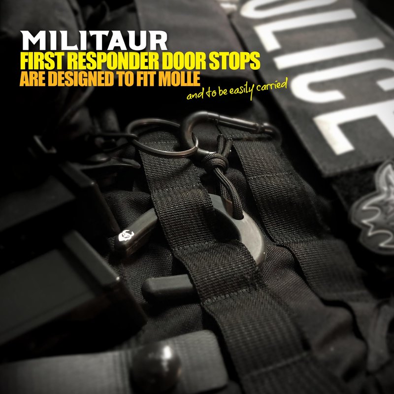 Militaur First Responder Door Stop Black (3 Pack) – Molle Compatible