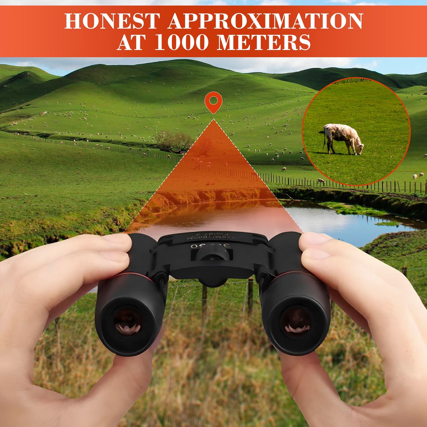 30x60 Travel Binoculars for Bird Watching – Small Binoculars for Adults with 126M/1000M Wide Field of View, 7.2° Angle & Storage Bag – Designed for Hiking, Birdwatching, and Outdoor Adventures