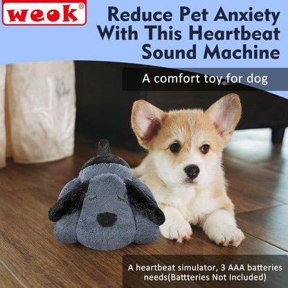 Heartbeat Dog Toy for Puppy- Heartbeat Helps for Dog Anxiety Relief and Calming Aid, Puppy Heartbeat Stuffed Animal Anxiety Calming Behavioral Aid Puppy Heartbeat Toy Sleep aid for Dogs Cats Pets