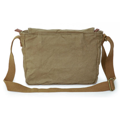 GOOTIUM Vintage Canvas Messenger Bag Men’s Crossbody Bag, Army Green