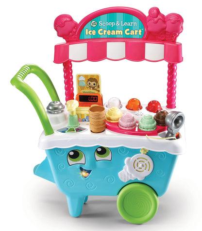 Leapfrog Scoop & Learn Ice Cream Cart, Pretend Toddler Toy for Role Play Food and Magic Ice Cream Scooper Scoop/Learn Cart Set, English Version