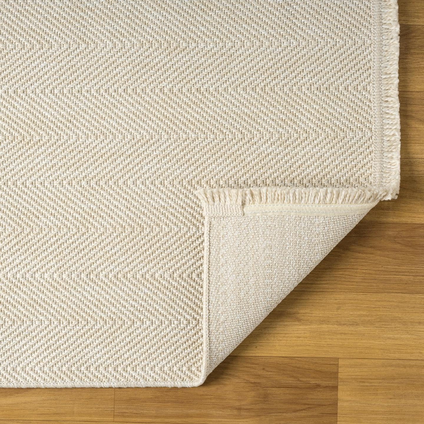 LUXE WEAVERS Modern Zig Zag Area Rug, Neutral Carpet, Cream 5x7