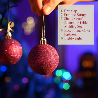Valery Madelyn Christmas Tree Decorations Ornament Set for Fall Halloween, 50ct 2 Inches Orange Purple Black Shatterproof Christmas Ball Ornaments Hanging Xmas Holiday Party Decor