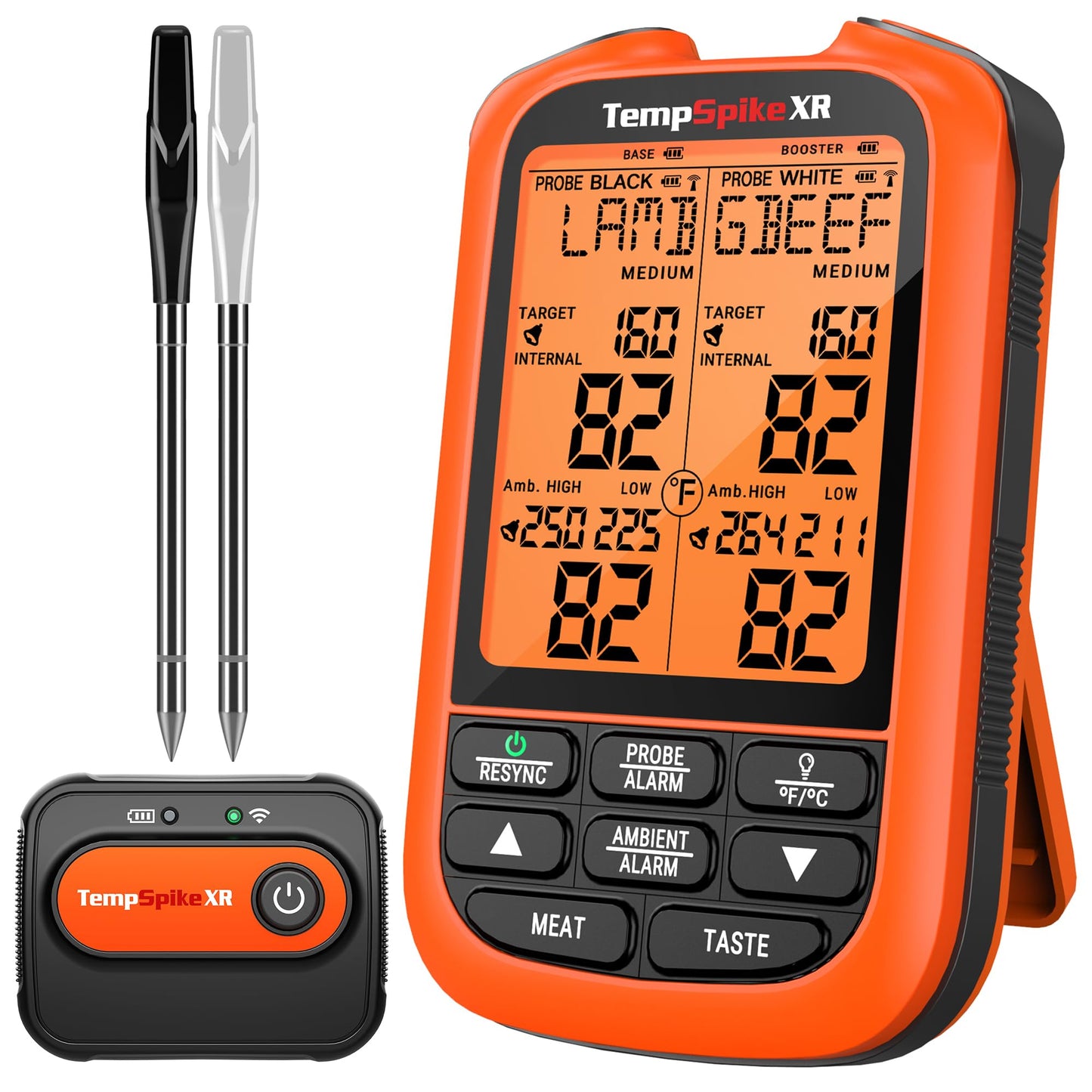 ThermoPro TempSpike 1000FT Wireless Meat Thermometer Digital with 2 Upgraded Ultra-Thin Probe, Kitchen Food Thermometer for Cooking, Turkey, Oven, Smoker, Rotisserie, BBQ, Grill Temperature Indicator
