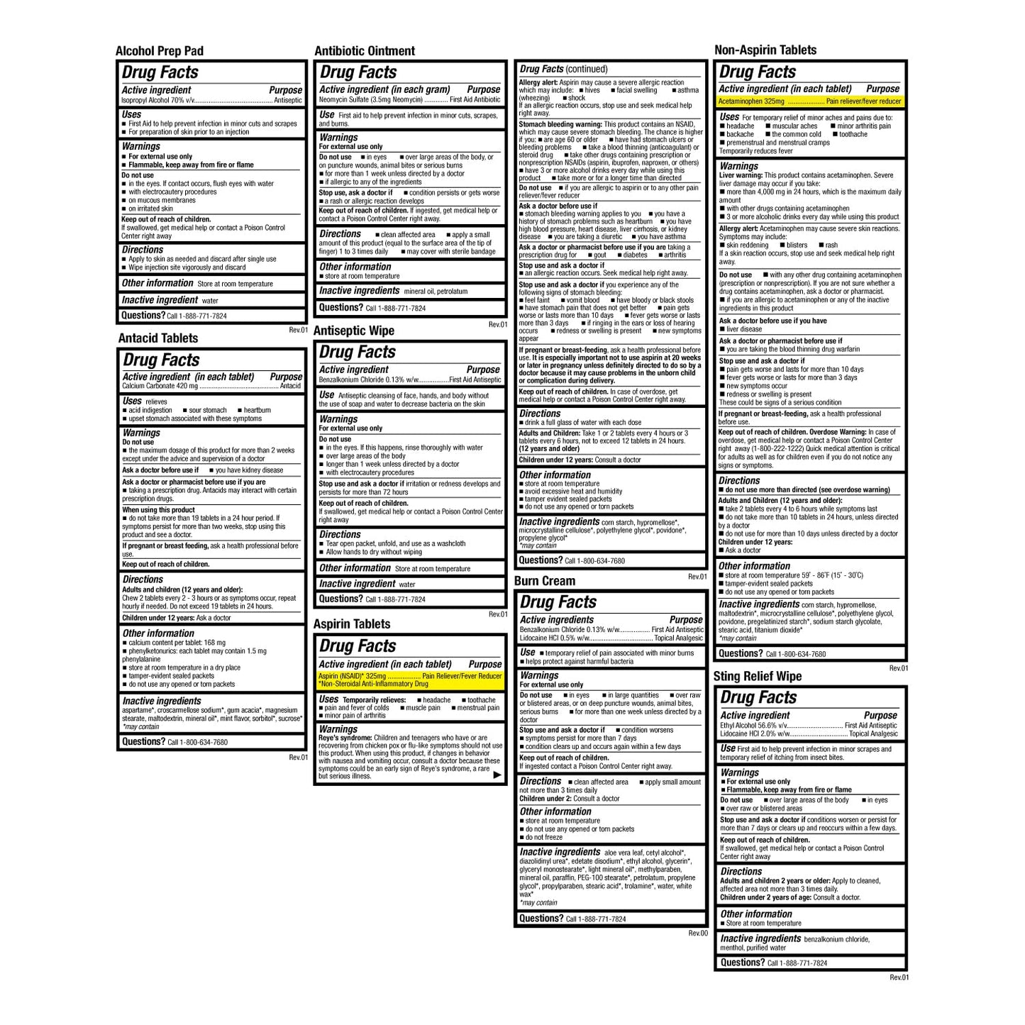Be Smart Get Prepared First Aid Kit Hard Red Case 326 Pieces Exceeds OSHA and ANSI Guidelines 100 People - Office, Home, Car, School, Emergency, Survival, Camping, Hunting and Sports (20HBC01015REV3)