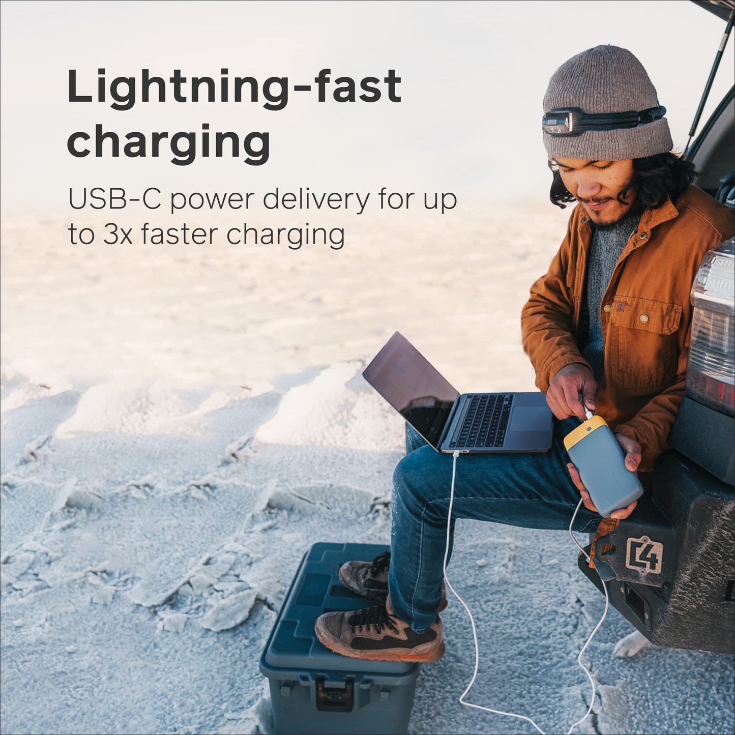 BioLite, Charge 20 PD, 6,000 mAh Multiple Device Portable Power Bank, 18 W USB-C in/Out and USB-A Out