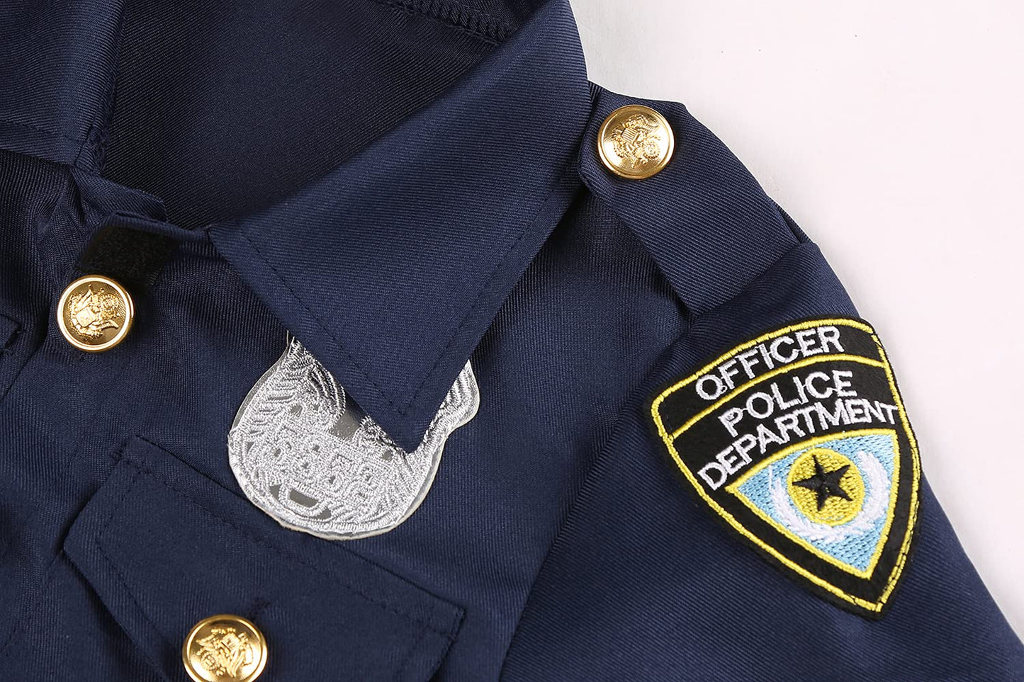 Viyorshop Kids Police Costume Deluxe Police Officer Costume Cop Set for Halloween Cosplay Dress Up Costume(5-7 Years)