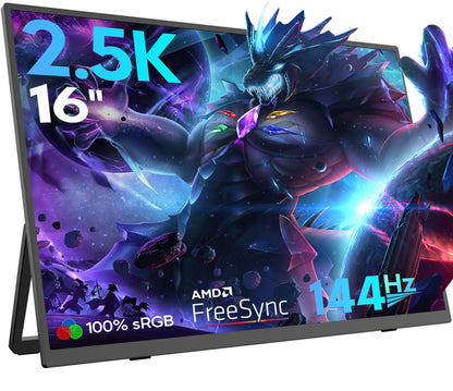 4K Portable Monitor 13.3" 3840 x 2160 UHD USB-C HDMI Laptop Monitor, 100% sRGB IPS Computer Gaming Display HDR Travel Monitor w/Speakers for Laptop Xbox PS5 Switch PC Phone
