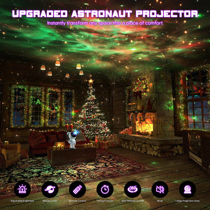 Astronaut Projector, LED Starry Sky Galaxy Projector, Night Light with Remote Control & Timer, Star Light Projector with Nabula Christmas Gift for Kids Adult for Bedroom, Room Decor, Party