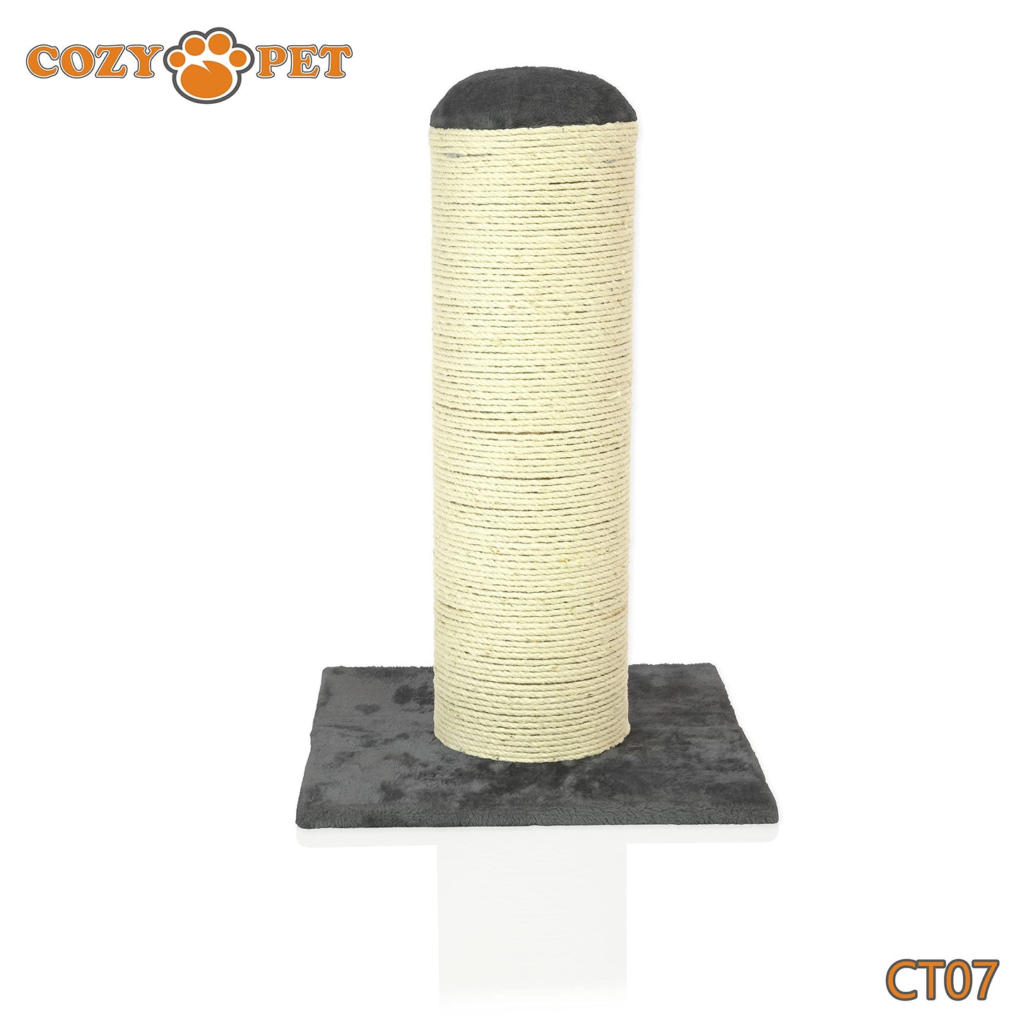 COZY PET Deluxe Fat Boy Super Large Cat Scratching Post Scratcher Activity Centre with Heavy Duty Sisal in Dark Grey XXL CT07-Dark Grey.