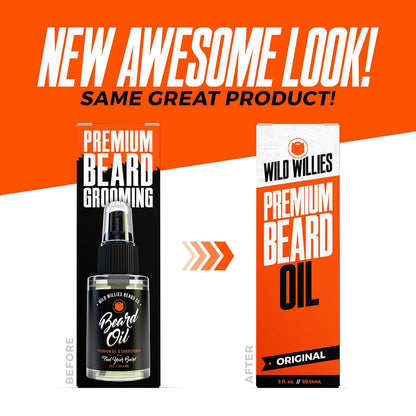 Wild Willies Beard Oil for Men - Natural ingredients Promote Deep Conditioning - Removes Itch & Dandruff - Deep Softening Treatment - Best Beard Oil & Conditioner - 2 Fl Oz