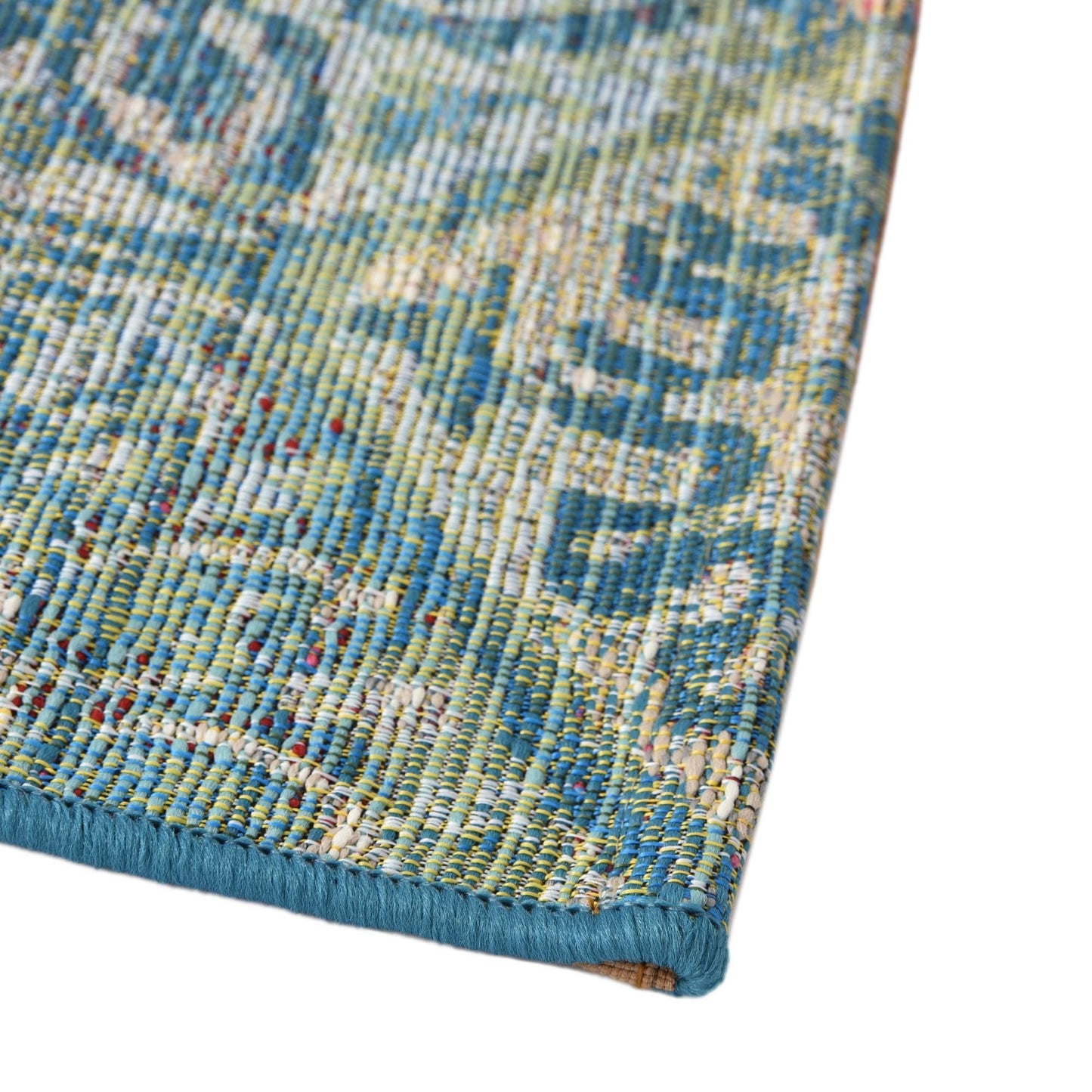 Rugs.com - Outdoor Coastal Rug – 12 Ft Square Multi Indoor/Outdoor Rug Washable Stain-Resistant for Patios and Decks