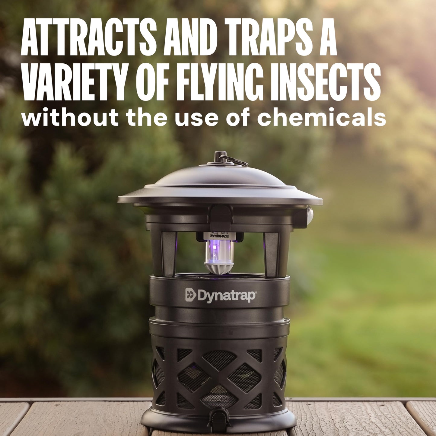 DynaTrap DT1130SR Mosquito & Flying Insect Trap - Outdoor/Indoor, Fly Catcher, Plug-in Bug Catcher/Bug Light, 1/2 Acre Coverage, Black