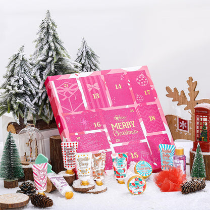 Advent Calendar 2025 Christmas Holiday Gifts for Women 12 Days Beauty Countdown Calendar 2025 Xmas Gifts Set 12pcs Spa Hand Cream Gifts Sets for Women with Hand Lotion Body Lotion Bath Sets Pamper Kit