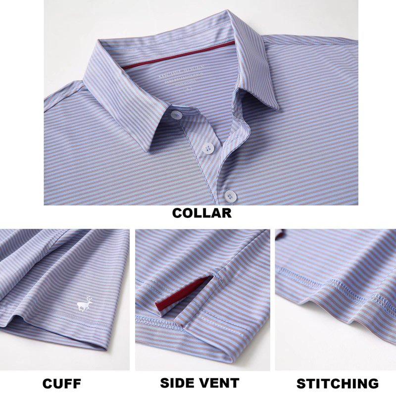 Golf Shirts for Men Dry Fit Moisture Wicking Casual Sport Short Sleeve Mens Golf Polo Shirts