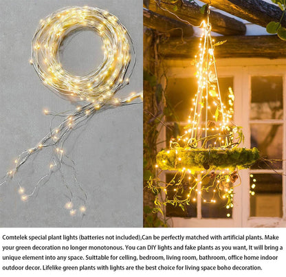 Fake Hanging Plants with Lights Artificial Plants for Home Decor Macrame Plant Hanger with Fake Vines Faux Hanging Planter for Wall Ceiling Bedroom Bathroom Kitchen Office Boho Decor Indoor