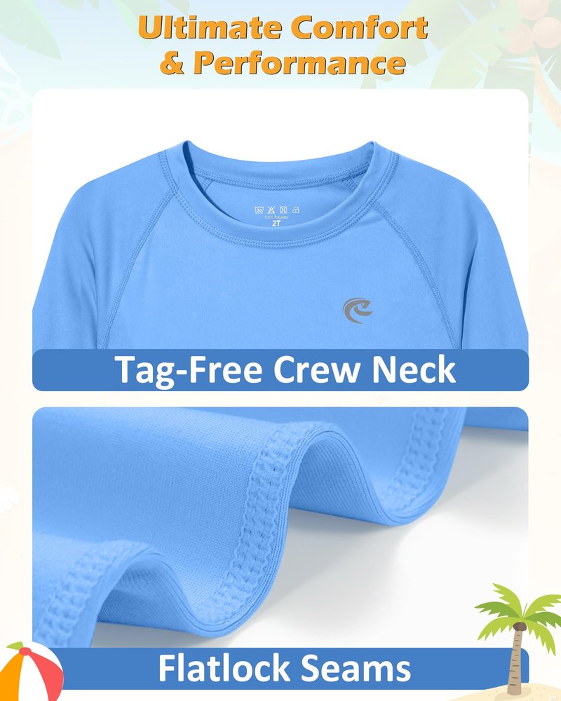 Kids Fishing Sun UV Shirt, Outdoor Boys Long Sleeve Lightweight Running Swimming Rash Guard Shirts