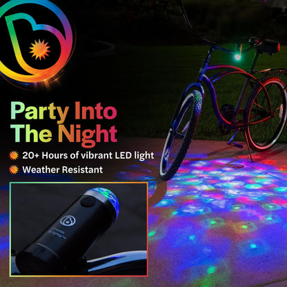 Brightz Disco Bike Lights LED Bicycle Lights RGB Burning Man Lights BMX Bike Accessories Bike Decorations Bike Light Bike Lights Kids Burning Man Bike Lights Bicycle Accessories Men Women Boys Girls