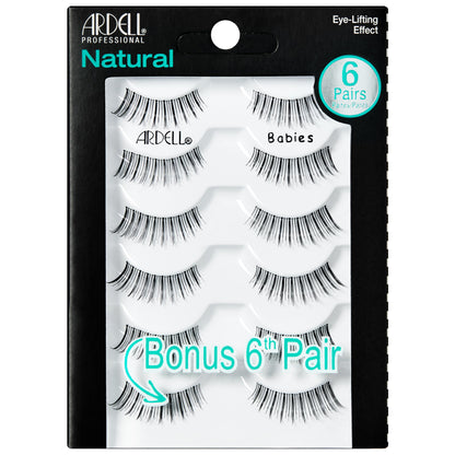 Ardell False Eyelashes Natural Lashes Babies Black - Lightweight, Short Length, Reusable Fake Lashes, 1 Pack