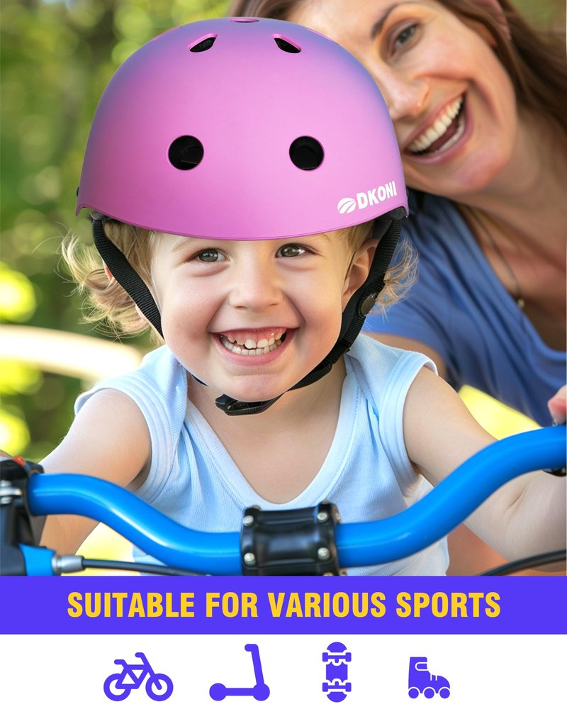 Kids Bike Helmet, Adjustable and Multi-Sport, from Toddler to Youth, 3 Sizes (Small:18.9-20.5inch)