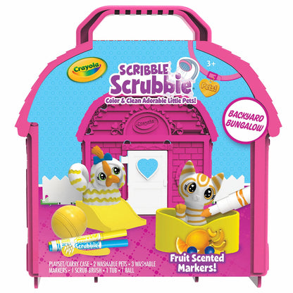 CRAYOLA Scribble Scrubbie Pets, Backyard Playset, Color & Wash Creative Toy, Gift for Kids, Age 3, 4, 5, 6, Multi