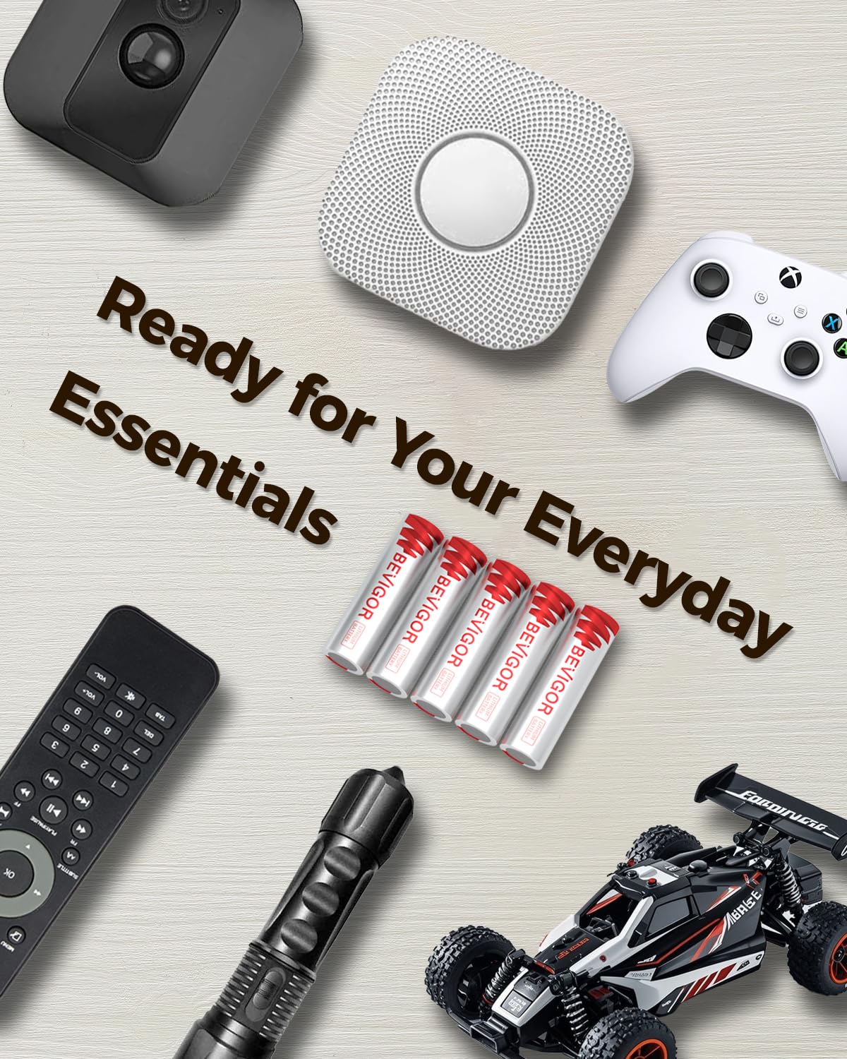 BEVIGOR Lithium Batteries AA Size, AA Battery 48 Pack, 3000mAh Double A Battery, 1.5V Longer Lasting Lithium Iron AA Batteries for Flashlight, Toys, Remote Control【Non-Rechargeable】