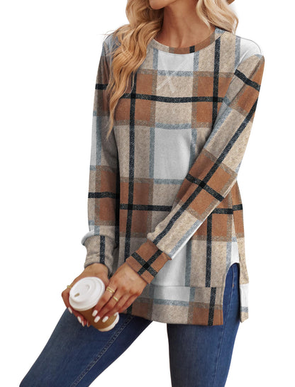 Saloogoe Early Fall fashion Sweaters for Women Cowboy Chic Long Sleeve Shirts Halloween Sweatshirt Fashion Clothing M