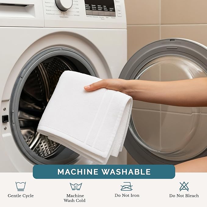 Casa Platino White Washcloths 6 Pack
