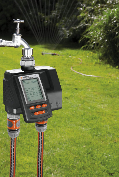 Gardena Irrigation Computer Multicontrol Duo: Automatic Irrigation Control, Weekdays programmable, 22x17.2x17.8 cm