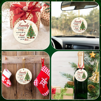 WRAPIX Christmas Ornament Gifts for Women Men - Ceramic Christmas Ornaments 2025 with Card for Tree Decorations - Family Birthday Stocking Stuffers Gifts for Mom Dad, Sister Brother, Grandma Grandpa