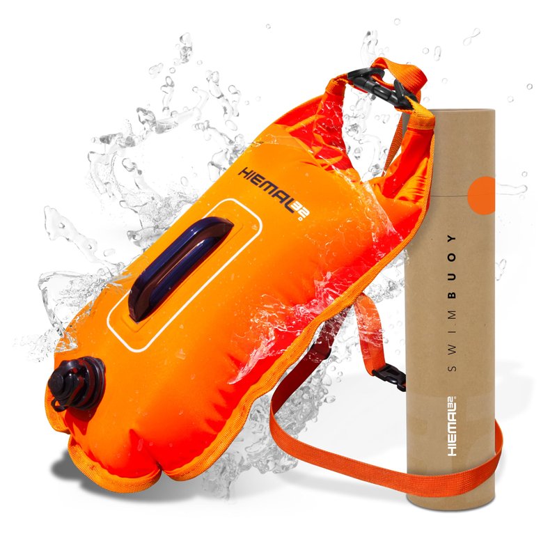 Swim Buoy for Open Water with Dry Bag 15L - Fully Waterproof Swim Bubble - Be Safe with Higher Visibility, Toughened Nylon and Rest Handle Swimming Buoy - Open Water Buoy for all Season Swimmers