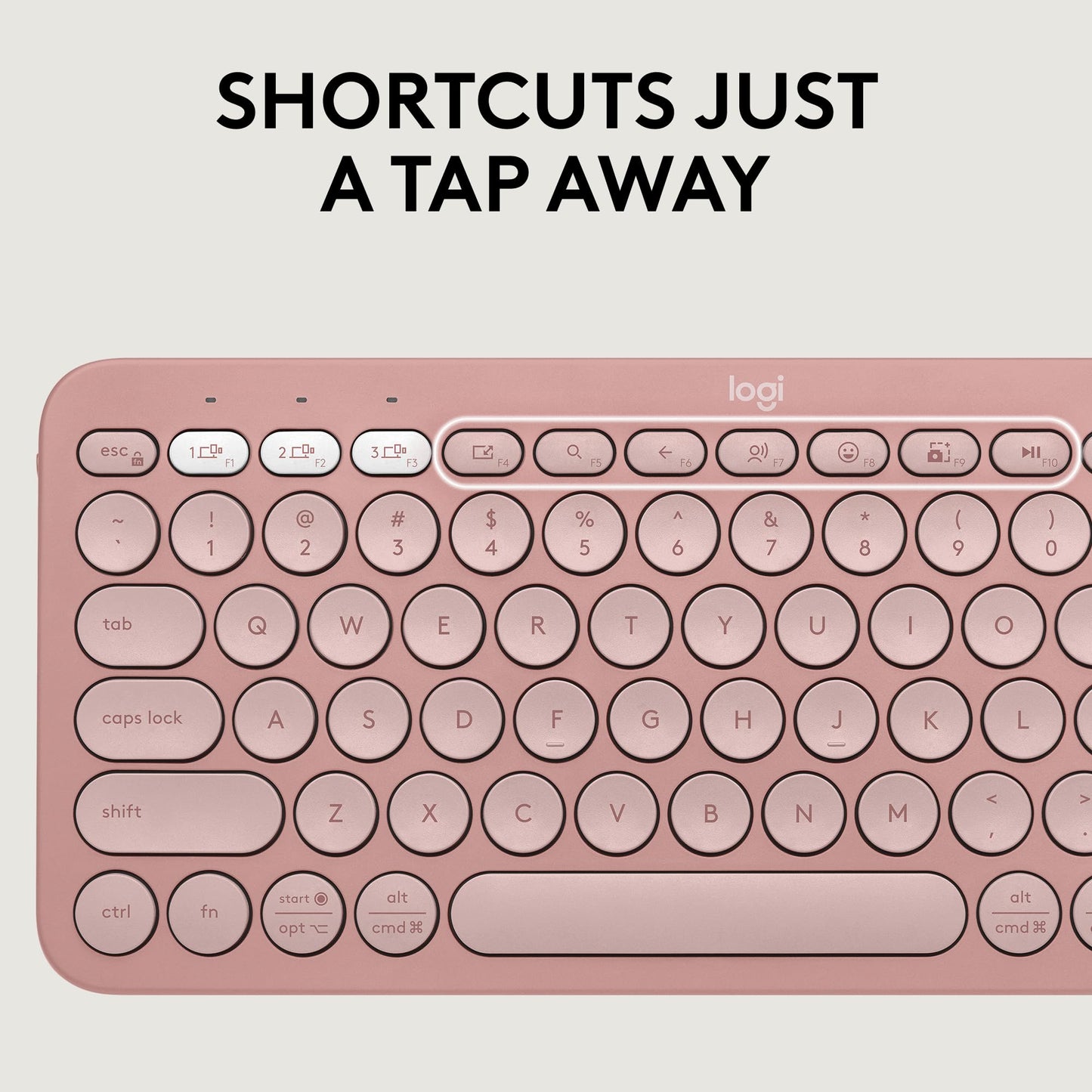 Logitech Pebble Keys 2 K380s, Multi-Device Bluetooth Wireless Keyboard with Customizable Shortcuts, Slim and Portable, Easy-Switch for Windows, macOS, iPadOS, Android, Chrome OS - Tonal Graphite