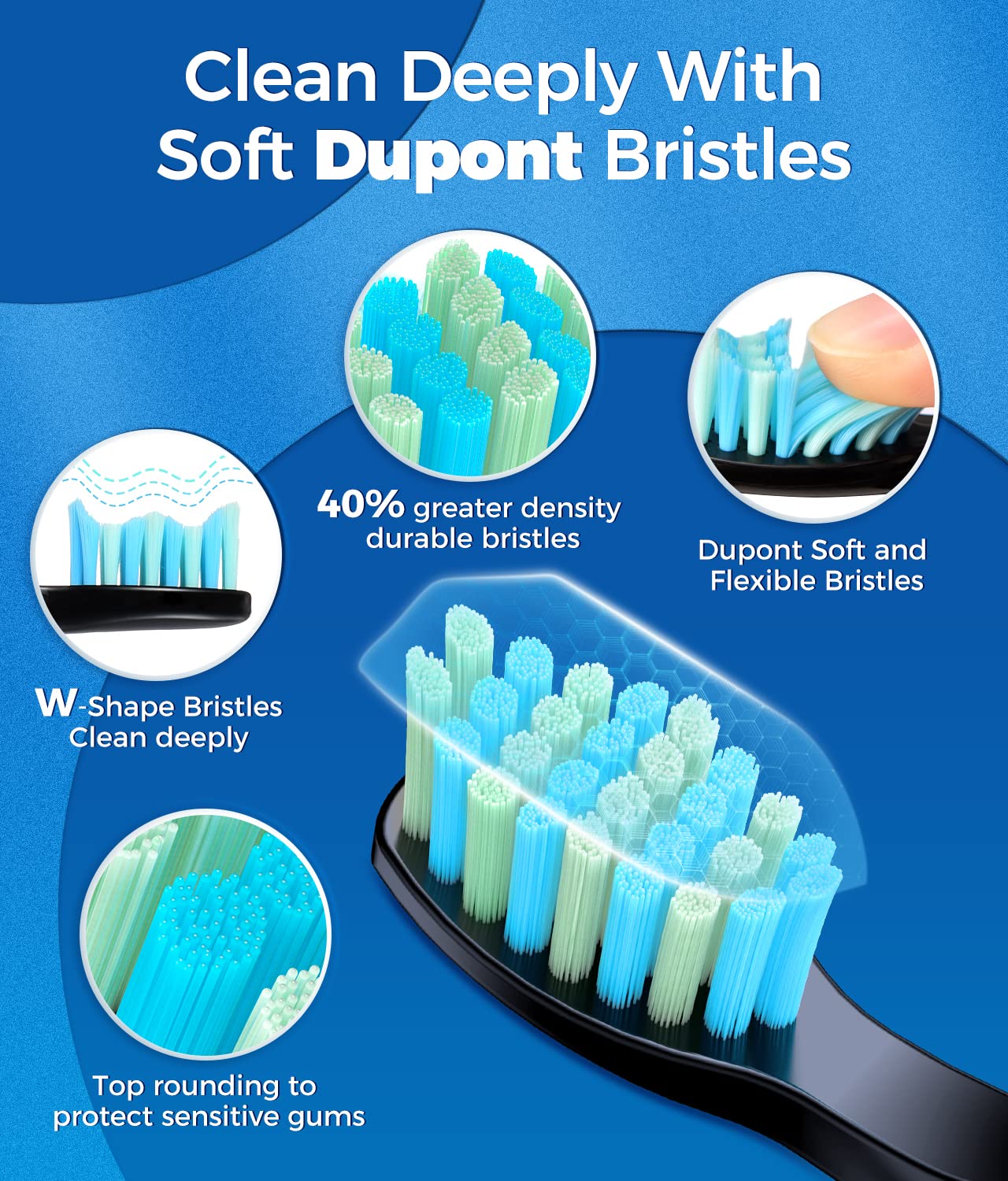 Rotating Electric Toothbrush for Adults with 8 Brush Heads (2 Types), 4 Modes Deep Clean Electric Toothbrush with Rechargeable Power and 2 Min Smart Timer, Rechargeable Last 25 Days (ZZZZZZZZ)