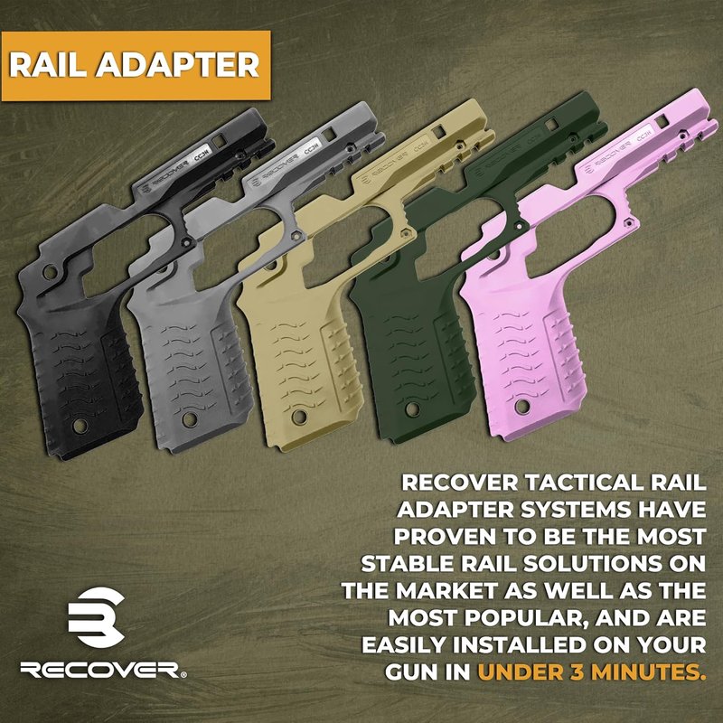Recover CC3H Rail Adapter for Full Size 1911 Pistol - Easy Installation & Durable Design