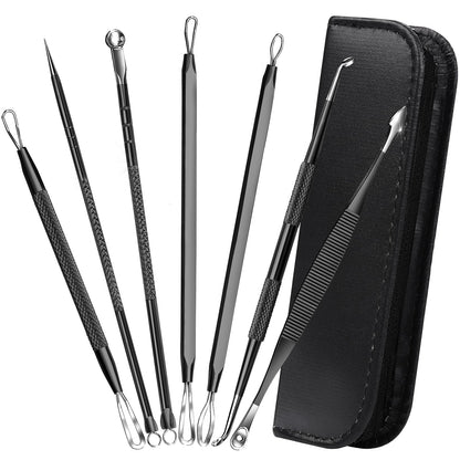 Teenitor 7 in 1 Blackhead Remover Tools, Surgical Grade Pimple Popper Tool Kit, Blackhead Extractor, Pimple Extractor, Black Head Remover for Face Nose