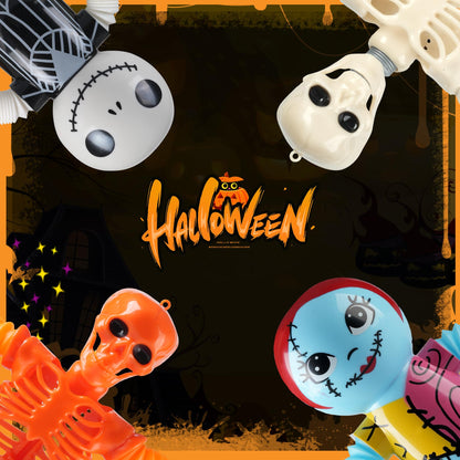 Halloween Pop Tubes Skeleton Toy,4PCS Pop Tube Fidget Toys Airplane Car Travel Activities Toys Sensory Autism Toys for Children with Autistic ADHD,Halloween Party Favors Treat Bags