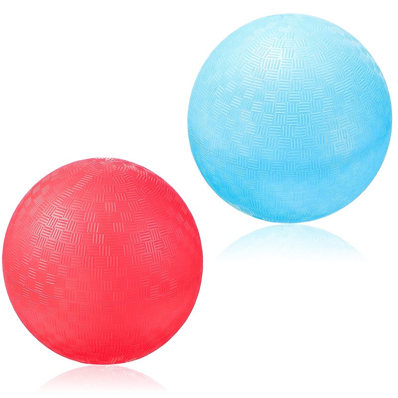 Civaner 2 Pack 5 Inch Dodgeball Balls Red & Blue Playground Dodgeballs Small Playground Ball for Kids Teens Adults PVC Gym Sports Ball for Outdoor Yoga Four Square PE Games Recess Exercise Play