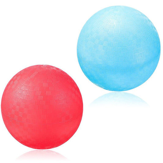 Civaner 2 Pack 5 Inch Dodgeball Balls Red & Blue Playground Dodgeballs Small Playground Ball for Kids Teens Adults PVC Gym Sports Ball for Outdoor Yoga Four Square PE Games Recess Exercise Play