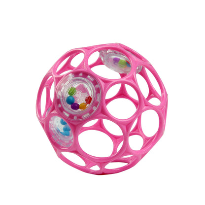Bright Starts Oball Rattle Easy-Grasp Toy - Pink, Ages Newborn+