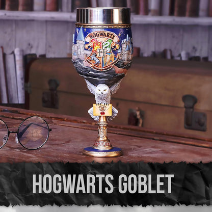 Nemesis Now Harry Potter Goblet, Hand Painted Harry Potter Collectible Chalice, Wizarding Wrold Cup, Ideal Gift for Potterheads - Hogwarts