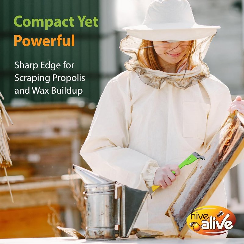 HIVE ALIVE Pro HiveTool - Durable 3mm Heat-Treated Beekeeper Tool for Prying, Lifting & Scraping | Multi-Color Design