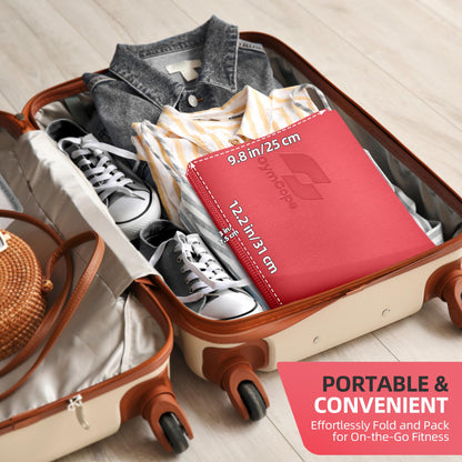 GymCope Foldable Yoga Mat for Travel, 68"x24" Folding Travel Gym Mat for Women Yoga Studio, Packable and Portable Pilates Mat with Storage Bag Easy to Carry, Lightweight Travel Workout Mat, 2mm/4mm