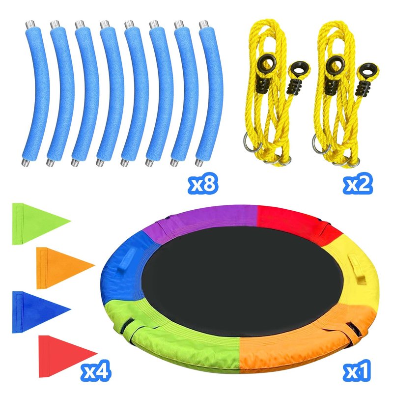 GVDV 40" Saucer Tree Swing, 750Lb Heavy Duty Capacity with Adjustable Hanging Straps, Multi-Strand Ropes & 360° Swivel, Indoor Outdoor Kids Swing for Backyard, Playground & Camping Gift